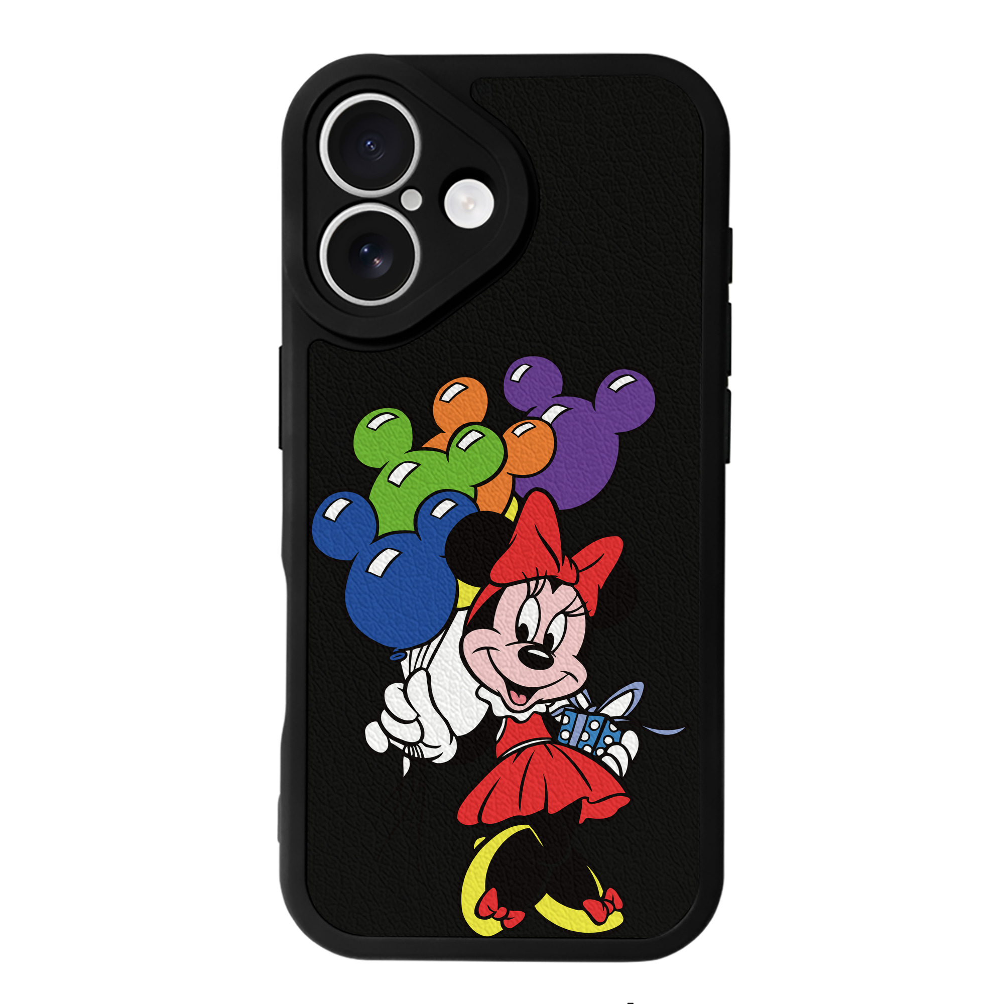 （画像用） ミッキーマウス Mickey Mouse 【iPhone 16シリーズ対応】シリコンスマホケース（レザー調） 材質：シリコン
